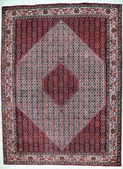 Bidjar Kork, Persien, Ende 20.Jhd, Korkwolle auf Baumwolle, ca. 355 x 250 cm, EHZ: 1-2
