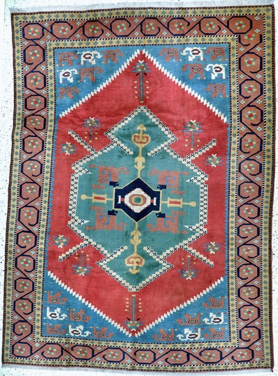 Kars, Türkei, Ende 20.Jhd, Wolle auf Wolle,ca. 335 x 243 cm, EHZ: 1-2