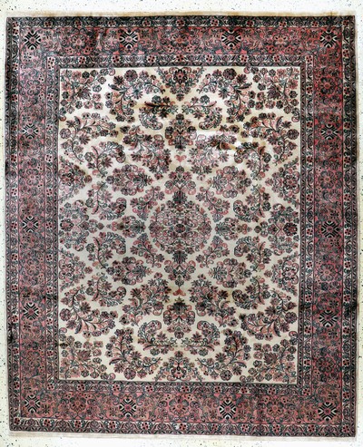 Sarogh Kork fein, Indien, Ende 20.Jhd, Korkwolle auf Baumwolle, ca. 288 x 237 cm, EHZ: 1-2