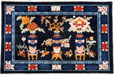 Pao Tow antik, China, um 1900, Wolle auf Baumwolle, ca. 211 x 137 cm, EHZ: 1-2