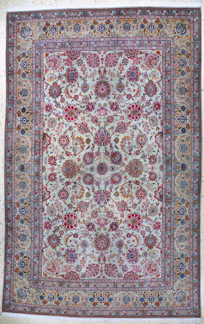 Keschan Kork fein, Persien, Mitte 20.Jhd, Korkwolle auf Baumwolle, ca. 363 x 230 cm, EHZ: 2