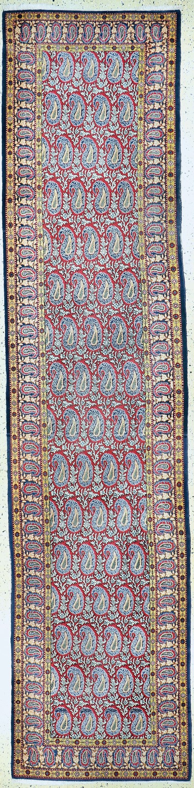 Ghom alt, Persien, Mitte 20.Jhd, Wolle auf Baumwolle, ca. 410 x 93 cm, EHZ: 2