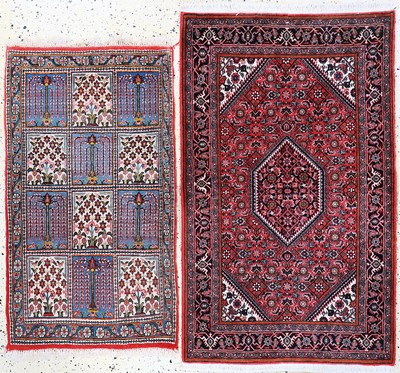 2 Lots Bidjar & Sarogh, Persien, Ende 20.Jhd, Wolle auf Baumwolle, ca. 135 x 80 cm & ca. 115 x 66 cm, EHZ: 2