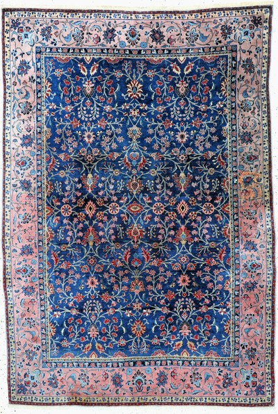 "Manchester"Keschan antik, Persien, um 1900, Manchester-Korkwolle, ca. 330 x 220 cm, EHZ: 2(restaurierungen),Rückseite mit pflanzlichem ...