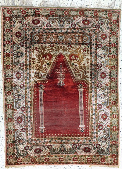 Seiden Sivas, Türkei, um 1900, reine Naturseide, ca. 161 x 118 cm, EHZ: 3-4