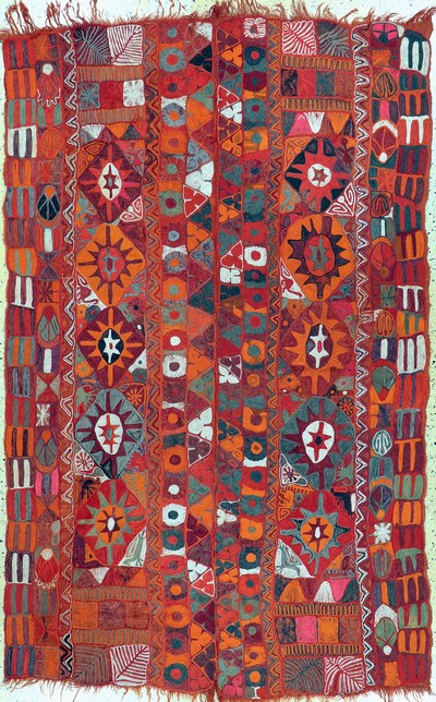 Hochzeit-Kelim, Uzbekistan, Anfang 20.Jhd, Wolle auf Wolle, ca. 260 x 170 cm, EHZ: 1-2