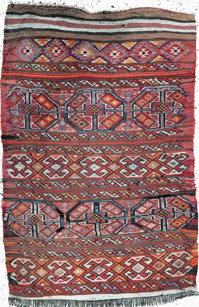 Sumakh Sackfront, Türkei, Anfang 20.Jhd, Wolle auf Wolle, ca. 120 x 82 cm, EHZ: 2