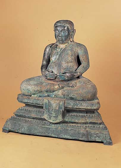 Buddhakopf, wohl Thailand, um 1900, Sandstein aus einem Stck gehauen, gute Bildhauerarbeit, H. 35 cm