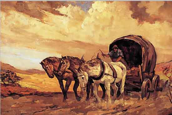JONGERT, WOHL HOLLäNDISCHER MALER, UM 1900, MANN MIT PERDEWAGEN, ÖL/LWD., SIGNIERT, 60 X 80 CM, BAROCKSTILRAHMEN AN EINER ECKE BESCHäDIGT