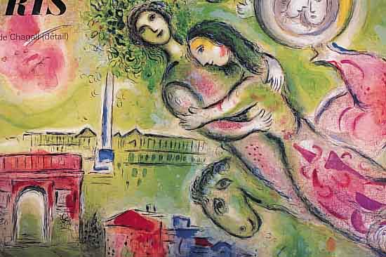CHAGALL, MARC, ROMEO ET JULIETTE AUS L'OPERAVON 1964, BEZ.: COMMISARIAT GENERAL AU TOU- RISME, ED. CHARLES SORLIER FüR DIE FRZ. ...