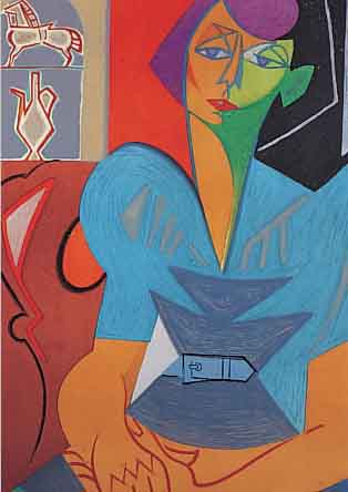 L'HOTEL, ANDRé, FARBLITHOGRAPHIE, IM STEIN SIGN. UND DAT. 47, CA. 57 X 42 CM