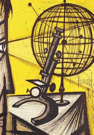Buffet, Bernard, La Microscope 1968, Farb- lithographie auf Arches-Bütten, gedr. von Charles Sorlier, Mourlot Paris, bez. E.A., ...