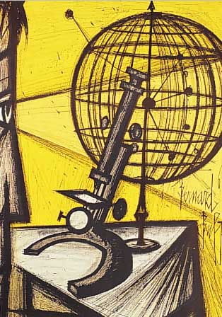 Buffet, Bernard, La Microscope 1968, Farb- lithographie auf Arches-Bütten, gedr. von Charles Sorlier, Mourlot Paris, bez. E.A., ...