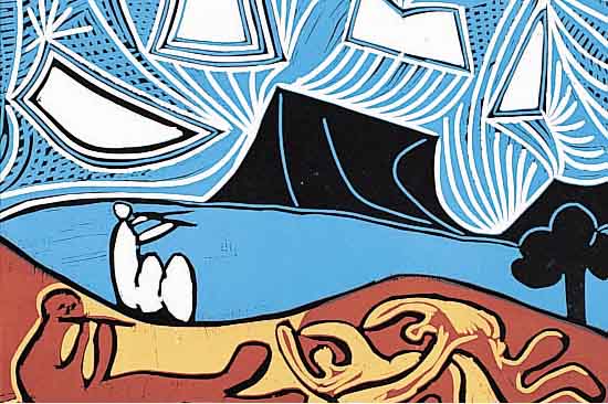 PICASSO, PABLO, VIER LINOLSCHNITTE AUS: PABLO PICASSO LINOGRAVURES, ED. CERCLE D'ART PARIS 1962, JE CA. 33 X 27 CM