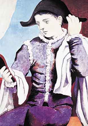 PICASSO, PABLO, ARLEQUIN AU MIROIR, FARB- LITHOGRAPHIE, MOURLOT PARIS, IM STEIN SIGN., CA. 59 X 47 CM