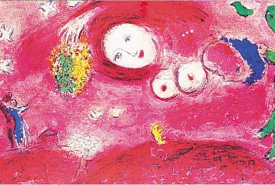 CHAGALL, MARC, VIER FARBOFFSETS, JE CA. 47 X 31 CM