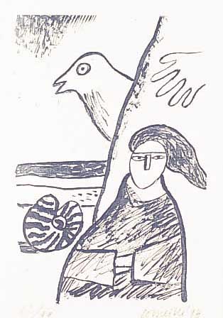 CORNEILLE (CORNELIS VAN BEVERLOO), VENTS ET VAGUES UND LES COQUILLAGES, ZWEI LITHOGRAPHIENAUF BüTTEN, HANDSIGN. UND NUM. 62/99, JE CA. 20 X 14 CM