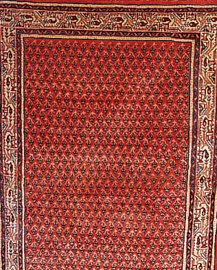 Sarogh Mir,Persien ca 365 x 115 cm. Ehz 3. Flor Wolle.ca 20 Jahre.mit 2 Risse.