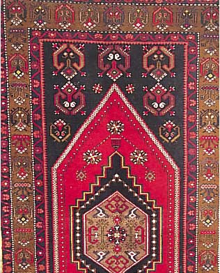 Konja, Türkei, 230 x 119cm, Wolle auf Wolle,Ehz 2.ca 30 Jahre.