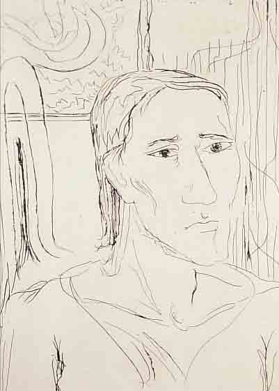 HECKEL, ERICH, 1883-1970, PORTRäT EINER FRAU, KALTNADELRADIERUNG VON 1954, HAND- SIGNIERT UND DAT., CA. 32,8 X 24,7 CM, PP
