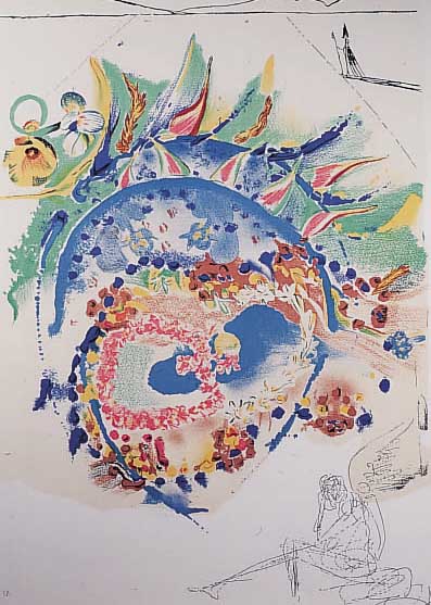 DALI, SALVADOR, 1904-1989, FARBLITHOGRAPHIE AUS DER HAWAII-CALIFORNIA SUITE VON 1973, HANDSIGNIERT, BEZ. E.A., CA. 65 X 50 CM, PP U.GL., R., ...
