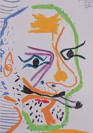 PICASSO, PABLO, LE GOUT DE BONHEUR, FARB- LITHOGRAPHIE, AUFL. 666 EXEMPL., HANDPRESSEN- DRUCK AUF BüTTEN UNTER AUFSICHT PICASSOS, DRUCK DURCH ...
