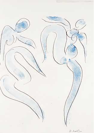 Matisse, Henri, La Danse, Farblithographie, Pochoir, koloriert, Ed. D. Jacomet Paris 1959,ca. 30 x 24 cm, PP