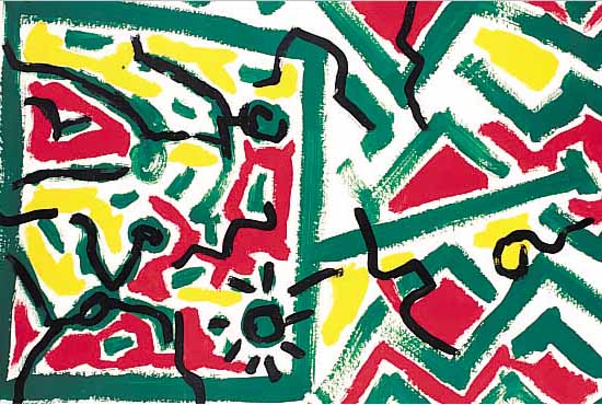 GUGLIELMO, FRANCESCO, ZEITGENöSSISCHER ITALIE-NISCHER KüNSTLER, OHNE TITEL, GOUACHE AUF PAPIER, LI. U. HANDSIGN. UND DAT. 88, CA. 43 X62 CM, PP, ...