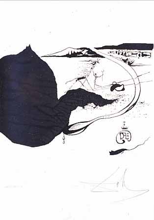 DALI, SLAVADOR, 1904-1989, XYLOGRAPHIE AUS BABAOU VON 1978, CENTRE CULTUREL ATELIERS D'ART JEAN MATHAN, HANDSIGN., NUM. 28/90, CA. 30 ...