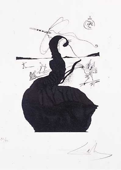 Dali, Slavador, 1904-1989, Xylographie aus Babaou von 1978, Centre Culturel Ateliers d'Art Jean Mathan, handsign., num. 28/90, ca. 30 ...