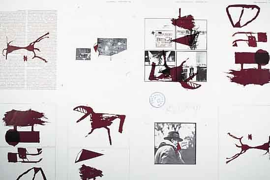 BEUYS, JOSEPH, ANDRUCKBOGEN ZUM KATALOG GENOMMENE KURVEN, HANDSIGN., MIT HAUPTSTROMSTEMPEL, AUFLAGE 15 EXEMPL., ...