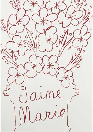 MATISSE, HENRI, 1869-1954, DREI LITHOGRA- PHIEN AUS FLORILEGES DE L'AMOUR DE RONSARD, JE CA. 27 X 21 CM, U.GL., R.