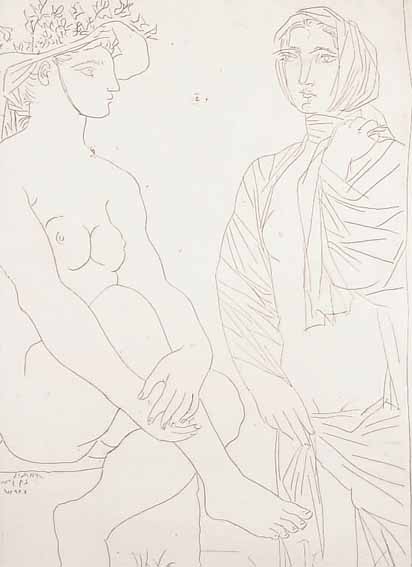 PICASSO, PABLO, RADIERUNG, HANDSIGNIERT, NUM. 18/80, DAT. 34, CA. 27 X 21 CM, PP