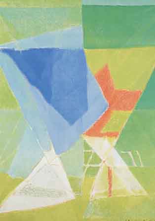 VILLON, JACQUES, FARBLITHOGRAPHIE, IM STEIN SIGN., CA. 46 X 38 CM