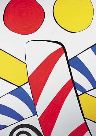 Calder, Alexander, Farblithographie, im Stein sign., ca. 74 x 52 cm