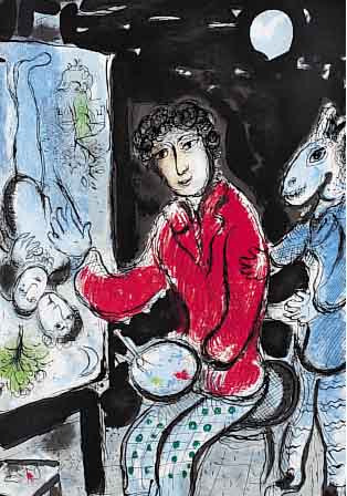 CHAGALL, MARC, FARBLITHOGRAPHIE, ED. CHARLES SORLIER, MOURLOT PARIS, 1979, IM STEINSIGN., CA. 46 X 34 CM