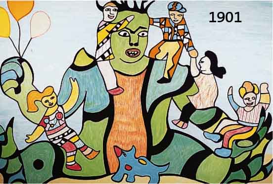 DE DE ST. PHALLE, NIKI, GEB. 1930 PARIS, LES MONSTRES, FARBLITHOGRAPHIE, HANDSIGN., BEZ.: H.C., CA. 65,3 X 105 CM