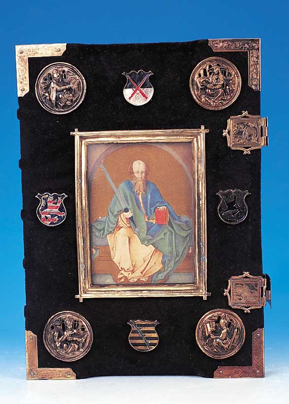 Das Stundenbuch Friedrich d. Weisen v. Sachsen Faksimile von 1980, Prunkausgabe, hervorra-gende Wiedergabe des Originals auf Pergament, in orig. ...