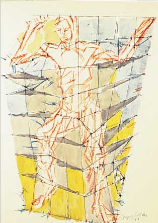 VILLON, JACQUES, 1875-1963, EN COLERE, FARB-LITHO MIT POCHOIR, AUS LASSAIGNE, JACOMET PARIS, 1959, CA. 39 X 28 CM, PP, GEBRäUNT