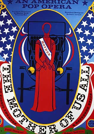 INDIANA, ROBERT, THE MOTHER OF US ALL, FARB-LITHOGRAPHIE AUF BüTTEN, WALKER ART CENTER NEWYORK 1967, HANDSIGNIERT, CA. 94 X 61 CM, WVZ DOMBERGER P ...
