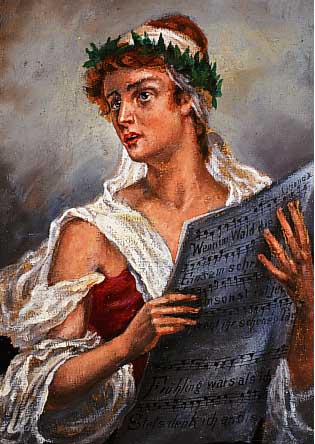 Brandt, Carl, 1831 - 1905 Kopenhagen, Darstellung der Kallipe Muse der epischen Dichtung, 55 x 38 cm, signiert, Rahmen