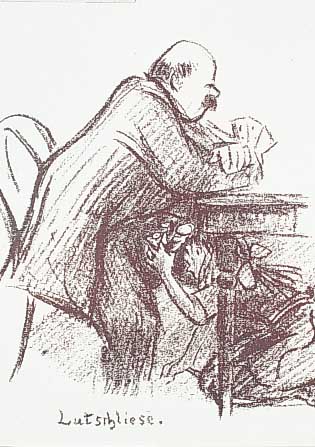 Zille, Heinrich, 1858 - 1929 Berlin, Lithographie "Lutschliese",aus Hurengespräche,Blattmaß ca. 40.3 x 28 cm