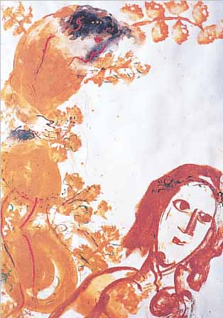 CHAGALL, MARC, 9 FARBOFFSETS AUF 6 BLäTTERN, AUS DLM