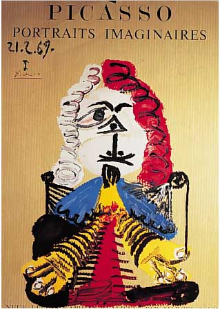 Picasso, Pablo, 1881-1973, Farblithographie eines Plakatentwurfes von 1969, im Druck sign. und dat., zusätzlich re. u. mit rotem Farbstift ...