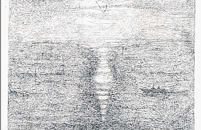 Eliasberg, Paul, geb. 1907, Schiff auf mond-beschienener See, Radierung, re. u. handsign.,ca. 19 x 23,5 cm