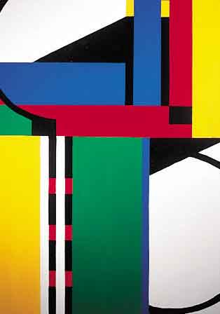 DüSENBERG, LOUIS, NEW YORKER KüNSTLER, COLOR TV, ACRYL/LWD, LI. U. SIGN., CA. 80 X 100 CM