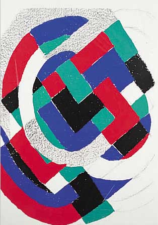 Delaunay, Sonia, Farblithographie, handsign.und bez. a.p., ca. 43 x 32 cm