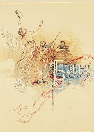 Lithographie, Russland, um 1890-1900, koloriert und golden gehöht, ca. 22,5 x 17 cm