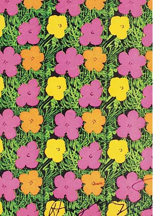 Warhol, Andy, Flowers, Farbserigraphie von 1966, handsigniert, ca. 91 x 91 cm, PP