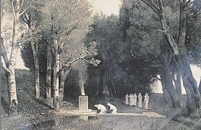 Böcklin, Arnold, Zwei Radierungen nach Gemälden, gest. von Weber, ca. 23 x 33 cm, und 18 x 25 cm